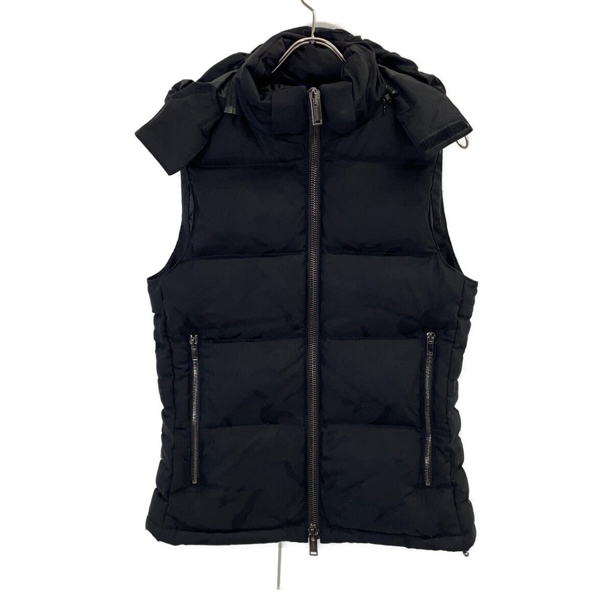 jun hashimoto Black 3-Way Camo Jacquard Down Vest Size 3