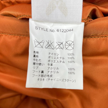 AVIREX Orange Nylon N-3B Wappen Flight Jacket Size L