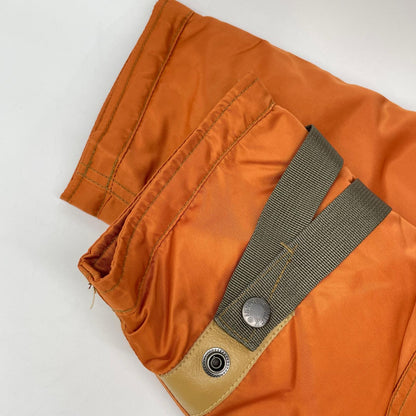 AVIREX Orange Nylon N-3B Wappen Flight Jacket Size L