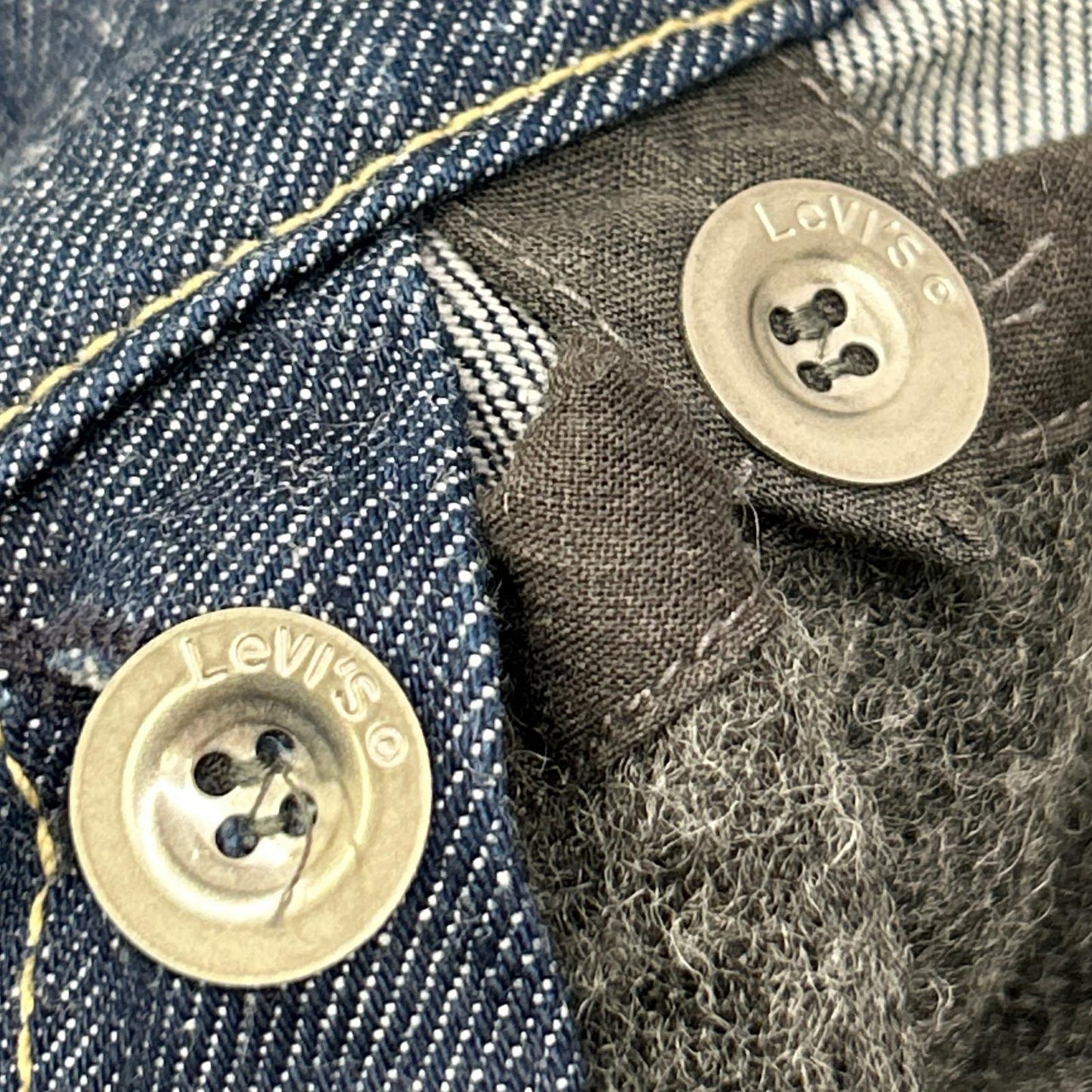LEVI'S Indigo 00s ENGINEERED Lined Denim Coat Size M