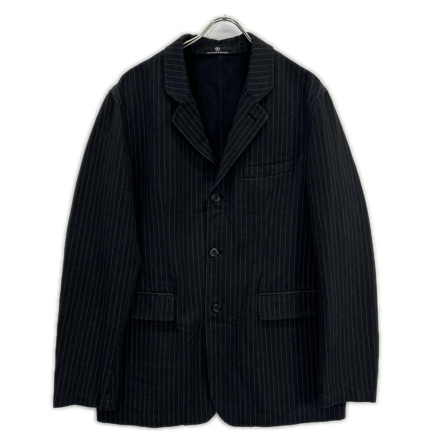 STONE ISLAND 00s Grey Pinstripe 3B Blazer