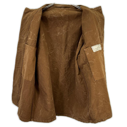 VINTAGE 40s/50s SNCF Railroad Jacket Brown Cotton