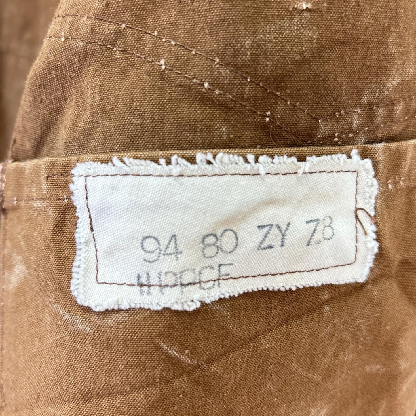 VINTAGE 40s/50s SNCF Railroad Jacket Brown Cotton