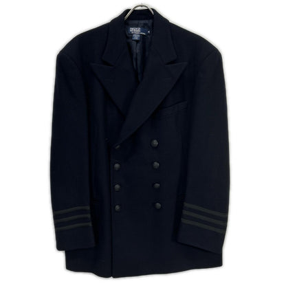 POLO RALPH LAUREN 90s USA DBL Marine Coat Navy Wool Size M