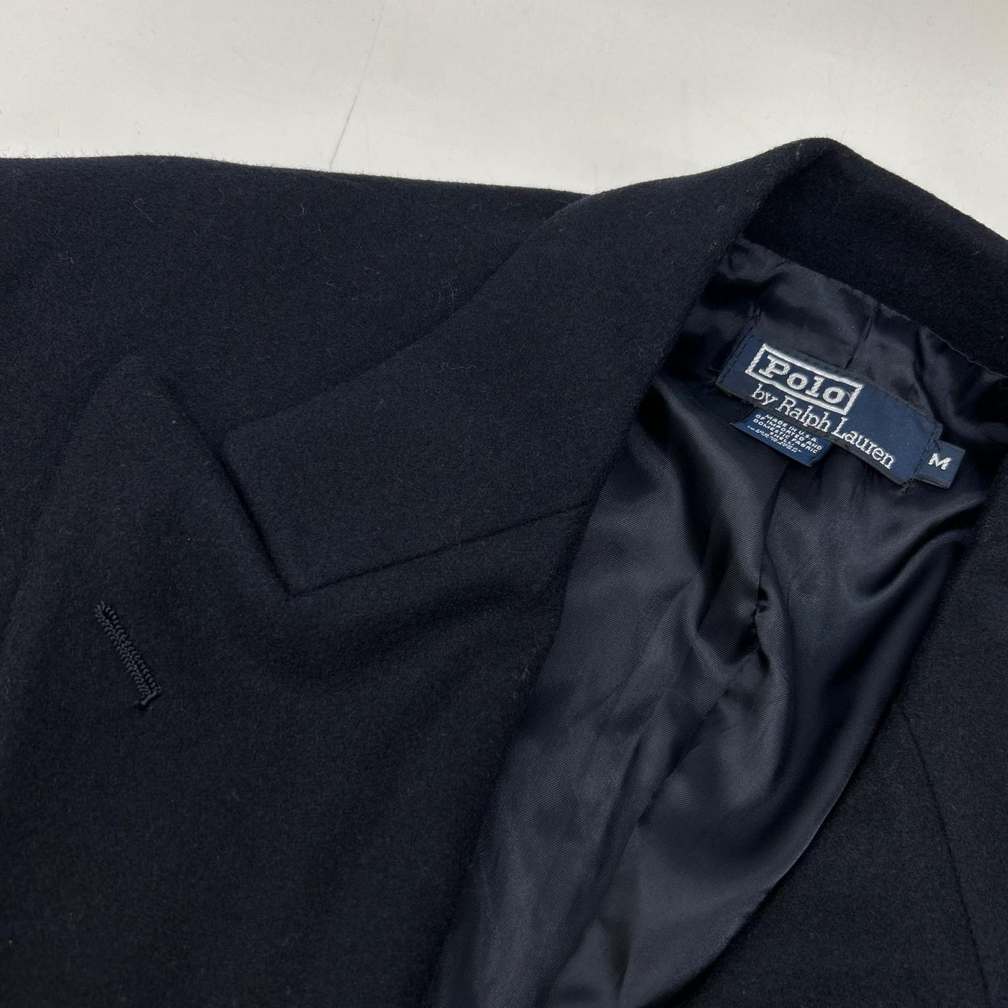 POLO RALPH LAUREN 90s USA DBL Marine Coat Navy Wool Size M