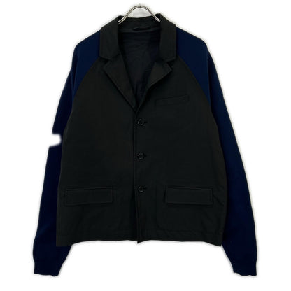 MARNI Black/Blue Knit Panel Cotton Jacket