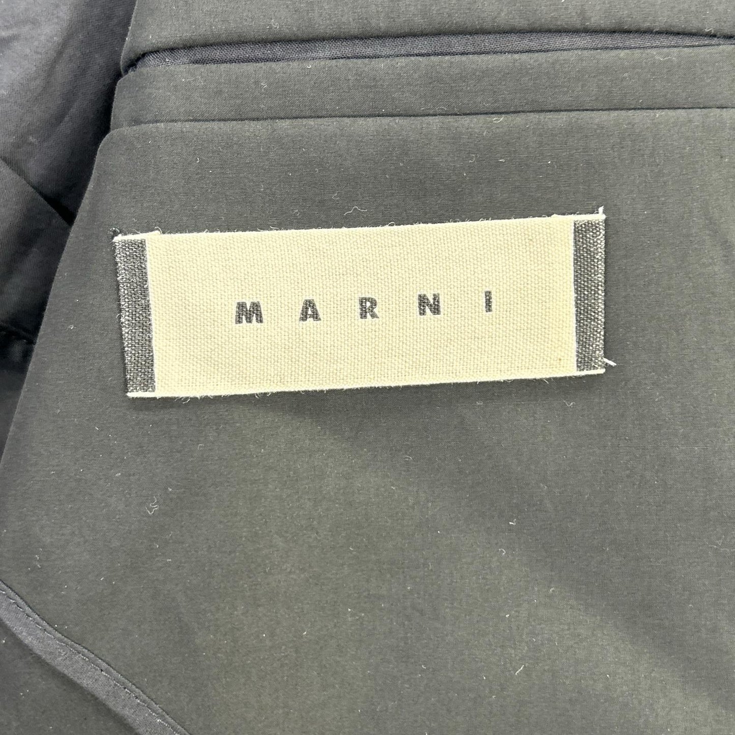MARNI Black/Blue Knit Panel Cotton Jacket