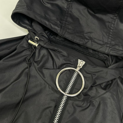 JOHN LAWRENCE SULLIVAN Zipped Hoodie Anorak Black Size M