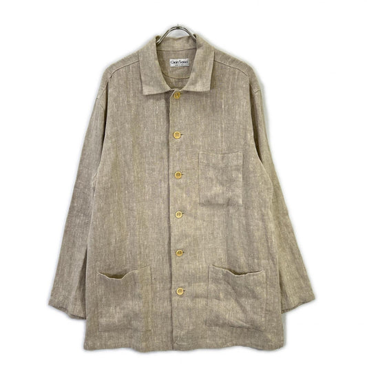 GRAN SASSO Linen Shirt Jacket Beige Size XL
