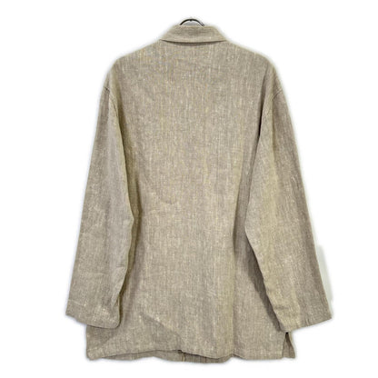 GRAN SASSO Linen Shirt Jacket Beige Size XL