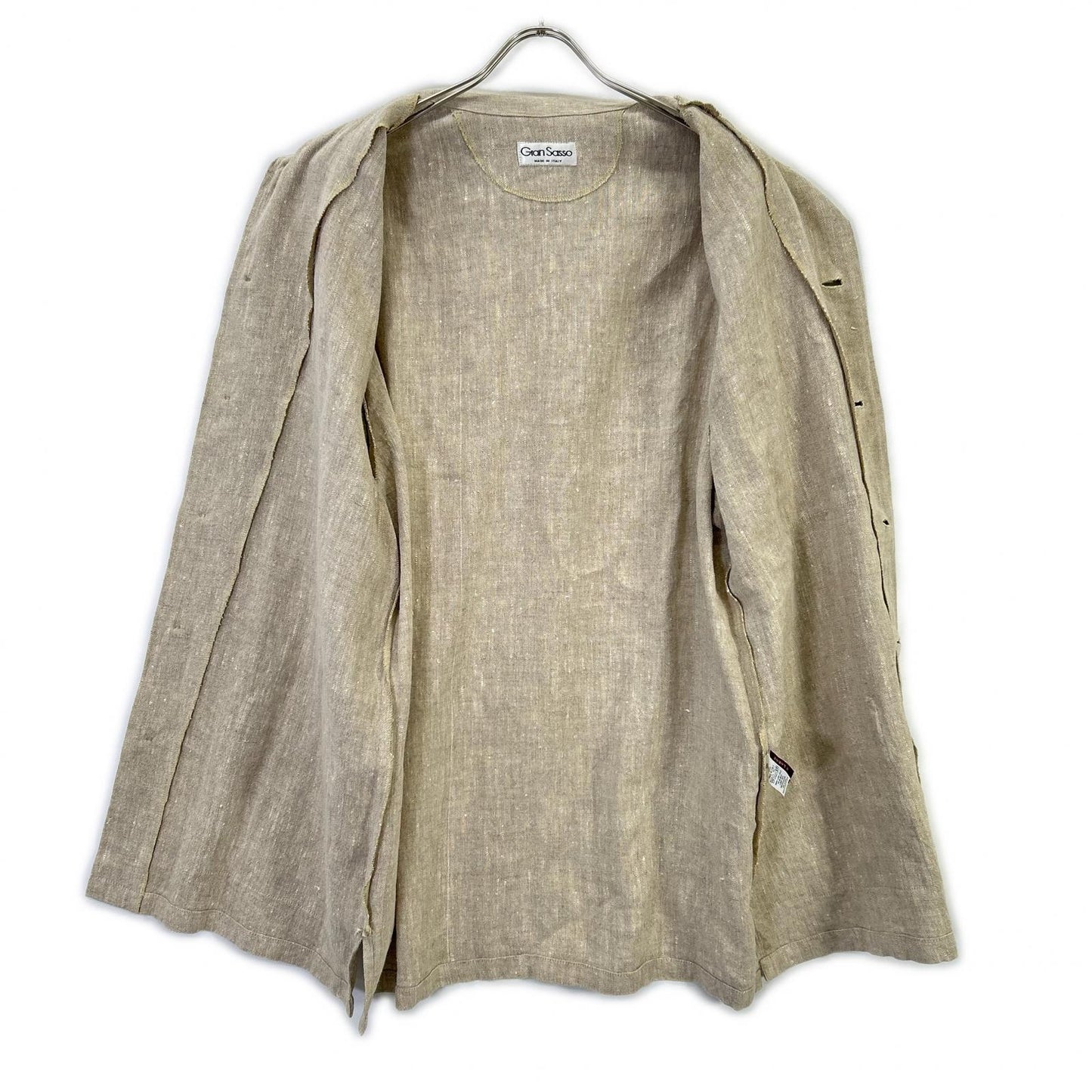 GRAN SASSO Linen Shirt Jacket Beige Size XL