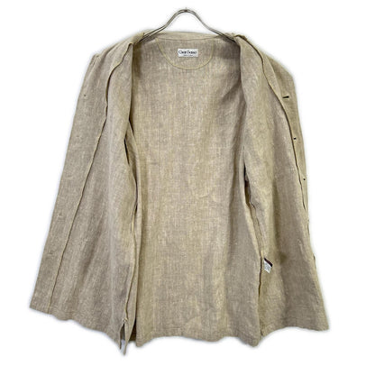 GRAN SASSO Linen Shirt Jacket Beige Size XL