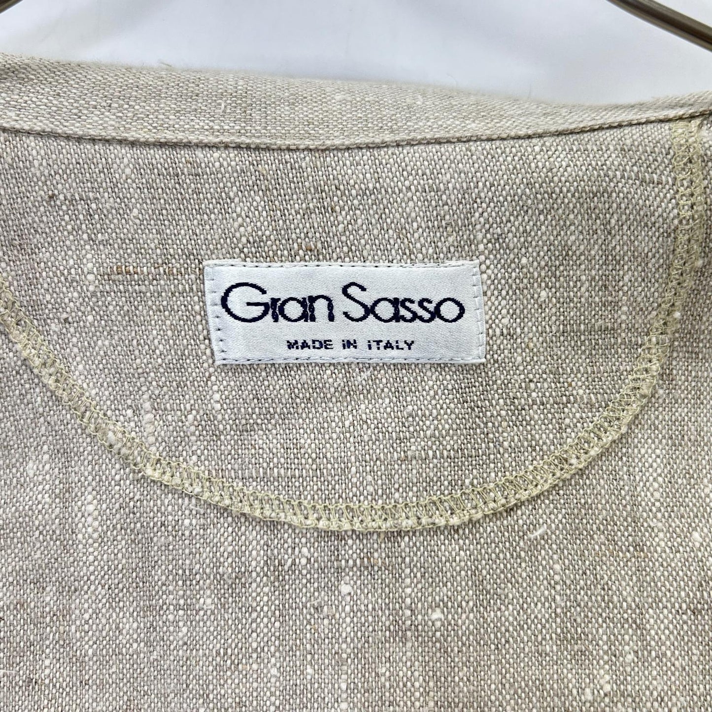 GRAN SASSO Linen Shirt Jacket Beige Size XL