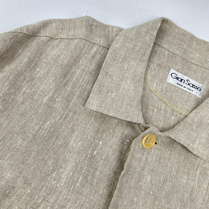 GRAN SASSO Linen Shirt Jacket Beige Size XL