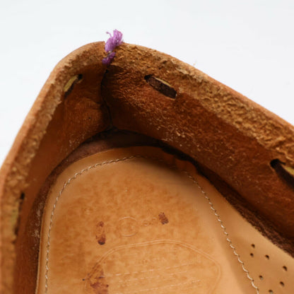 VISVIM CANOE MOC-FOLK Deck Shoes Brown Leather Sneakers Size 10