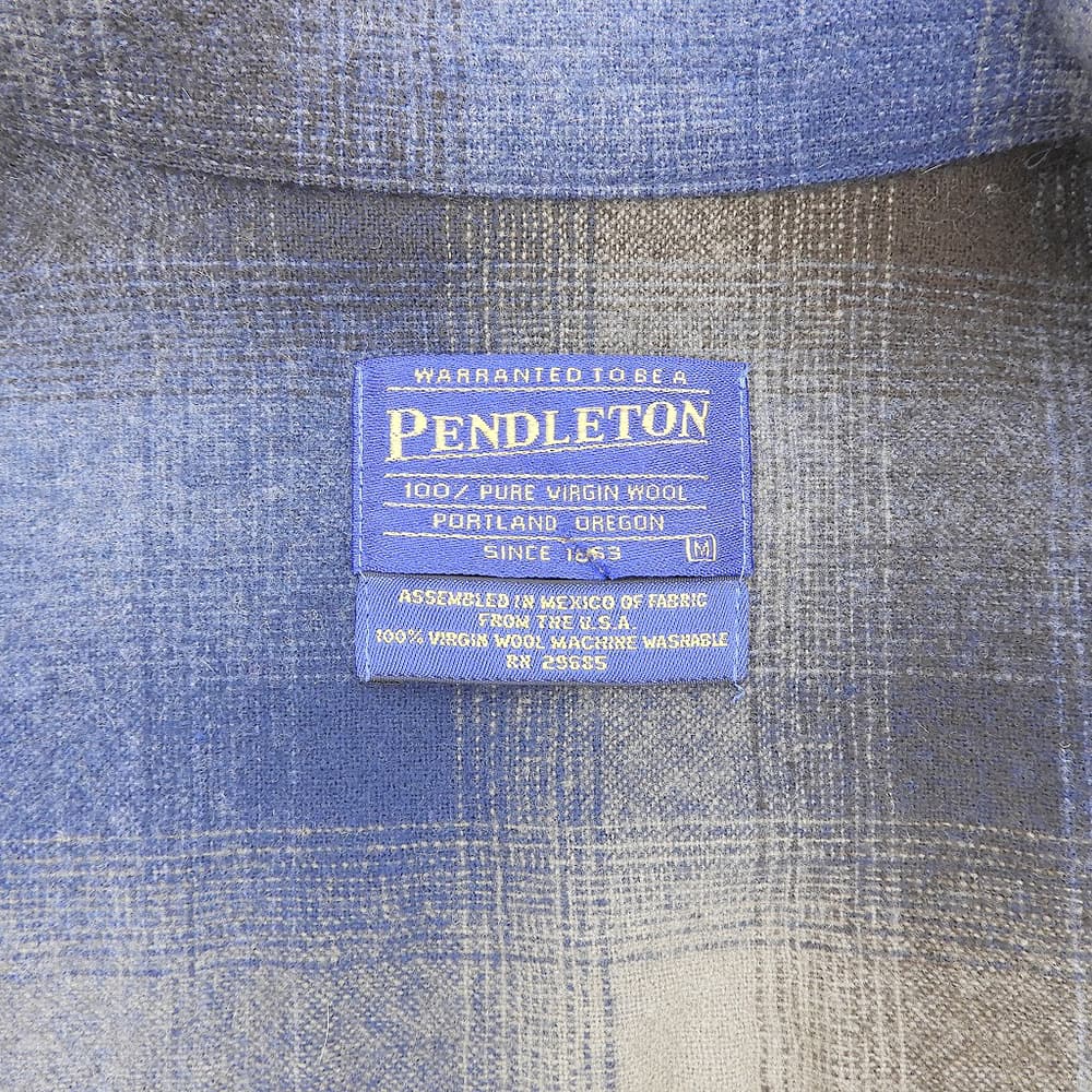 PENDLETON 90s/00s Ombre Check Wool Zip Jacket Size M