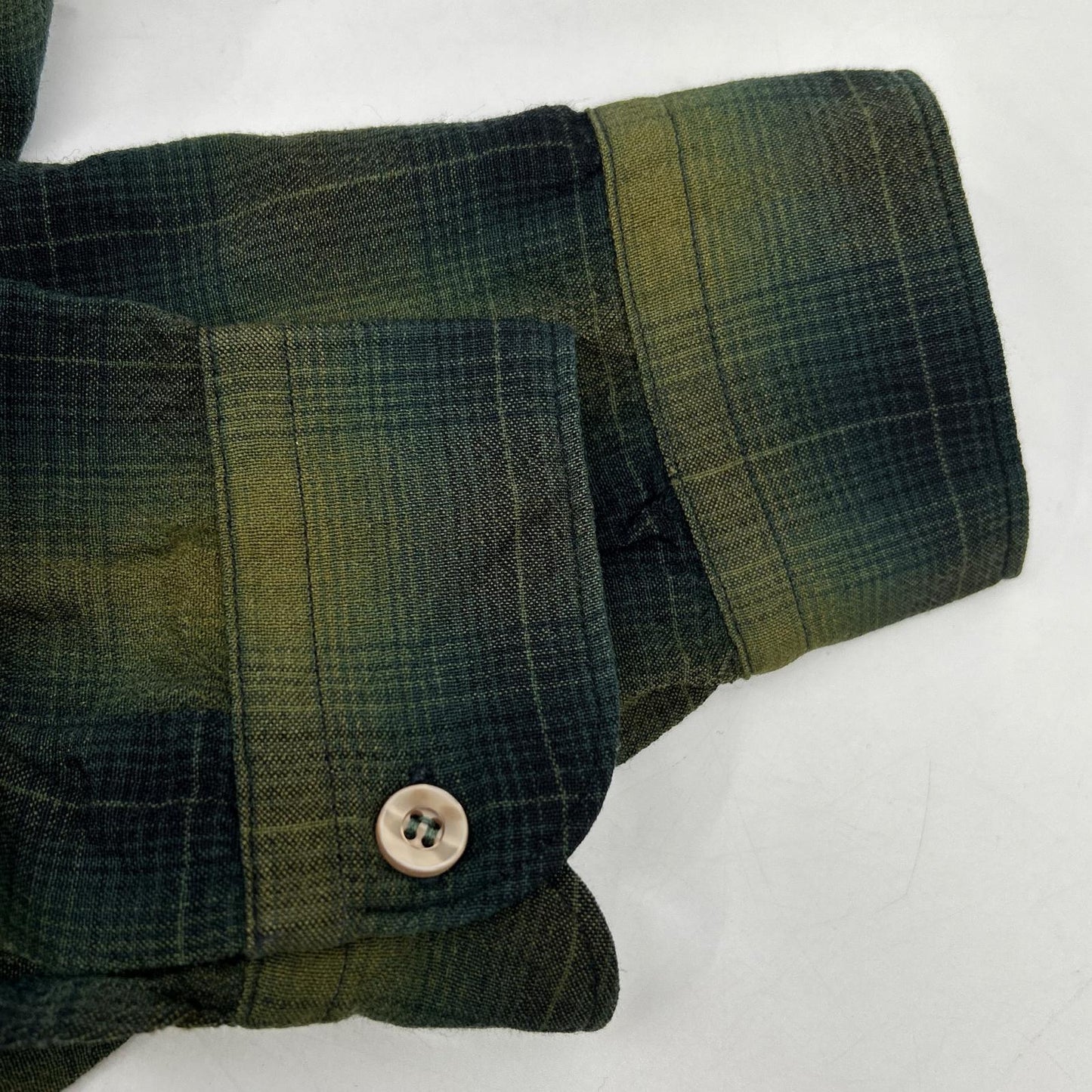 PENDLETON 60s Ombre Check Wool Long Sleeve Shirt Size L