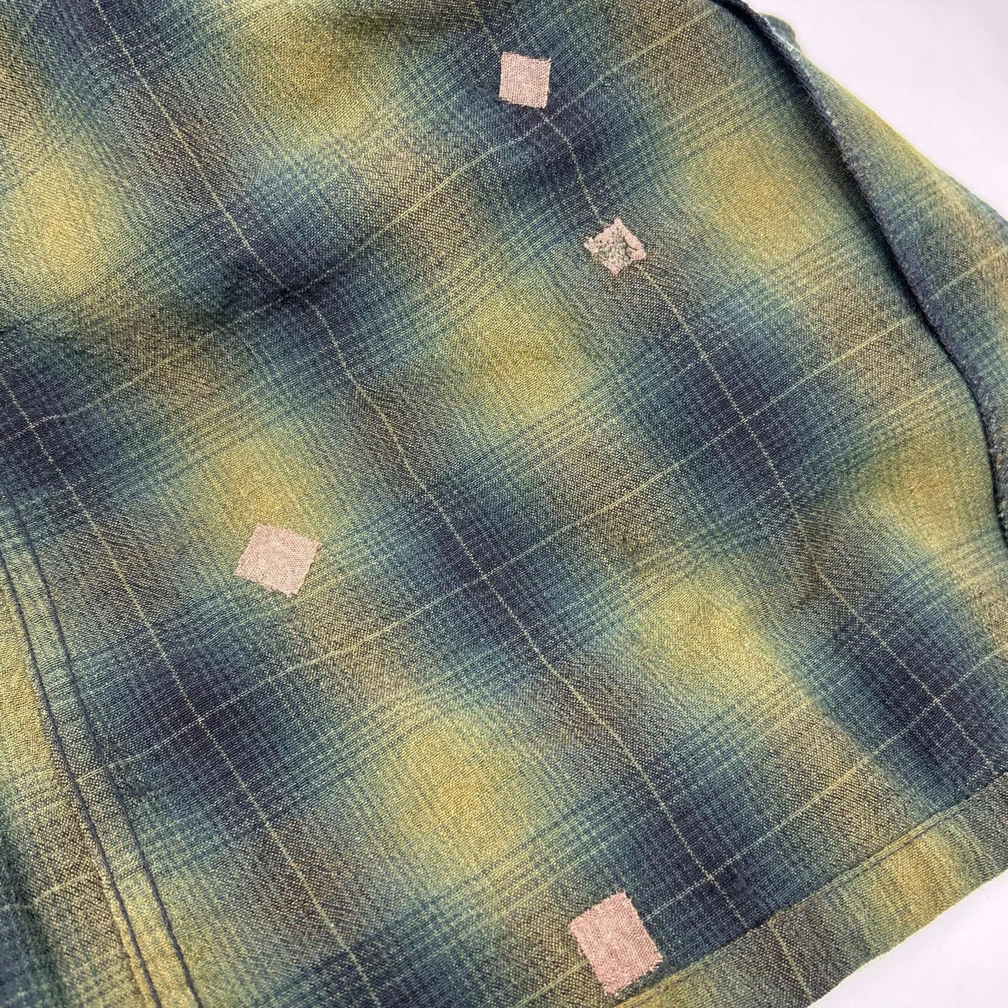 PENDLETON 60s Ombre Check Wool Long Sleeve Shirt Size L