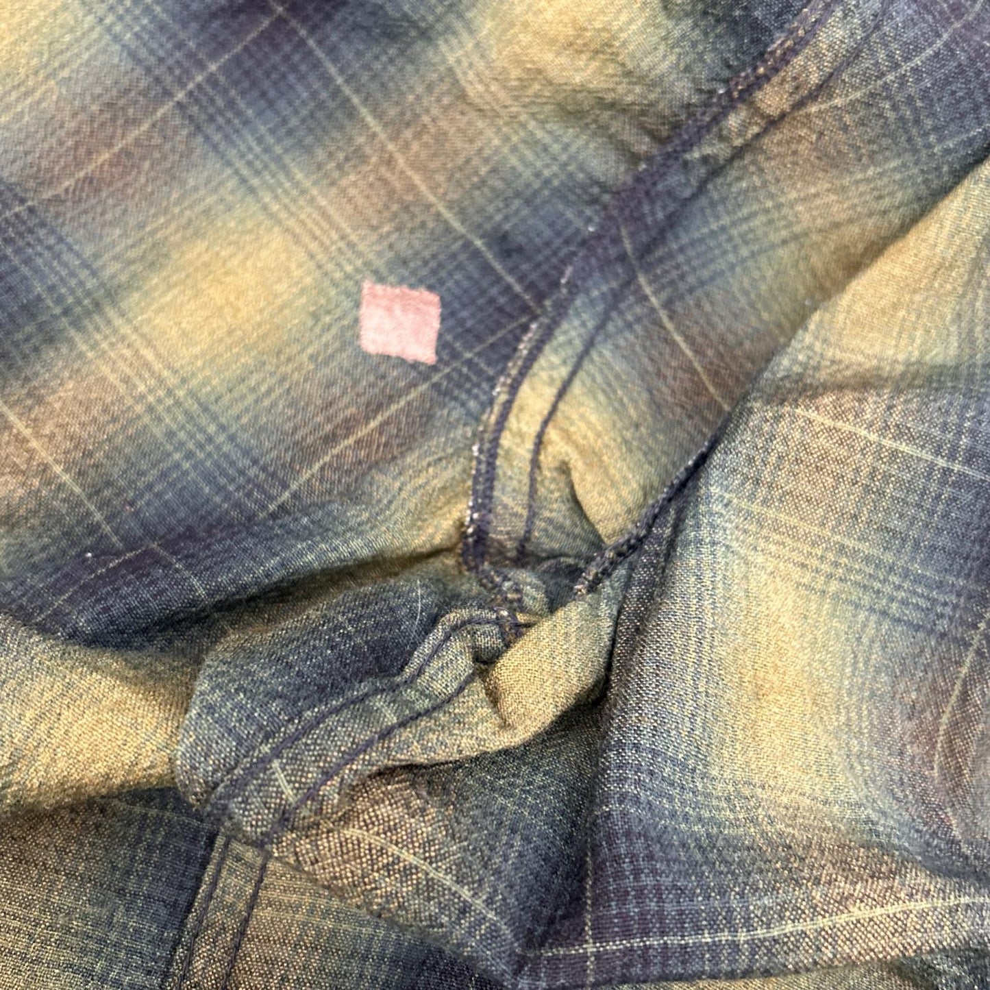 PENDLETON 60s Ombre Check Wool Long Sleeve Shirt Size L
