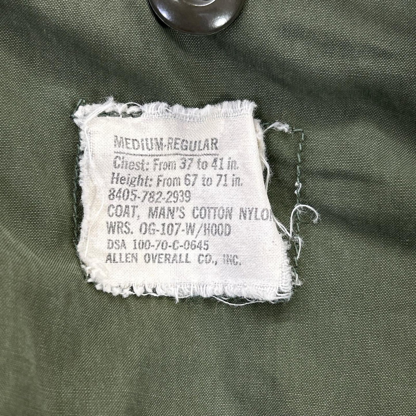 U.S.ARMY M-65 Field Jacket Khaki Cotton