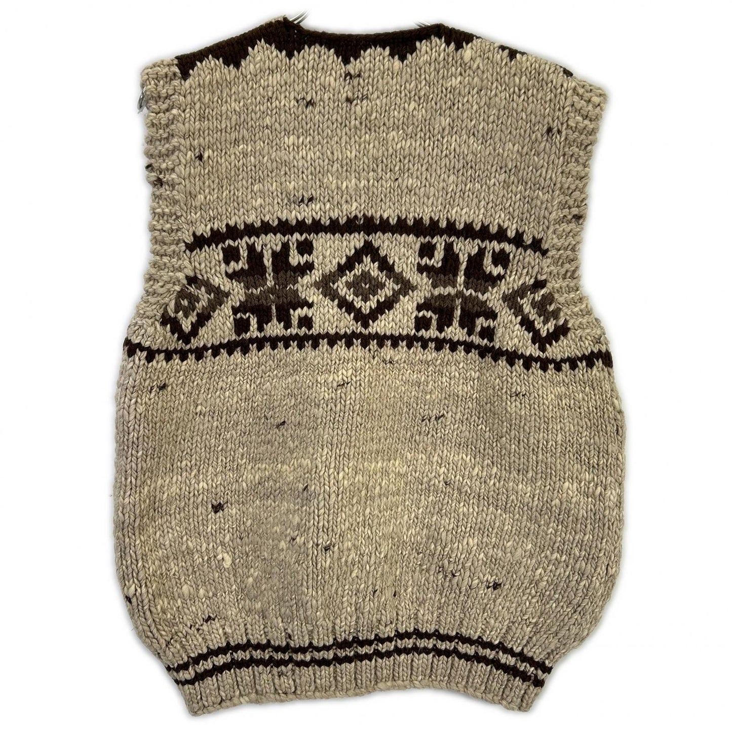 POLO RALPH LAUREN Cowichan Knit Vest Beige Wool Size M