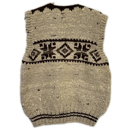 POLO RALPH LAUREN Cowichan Knit Vest Beige Wool Size M