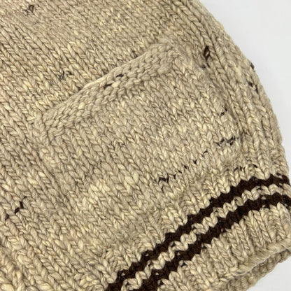 POLO RALPH LAUREN Cowichan Knit Vest Beige Wool Size M