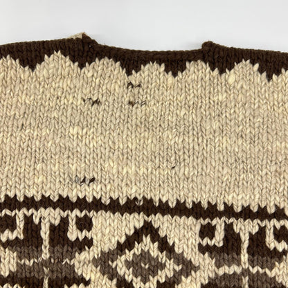 POLO RALPH LAUREN Cowichan Knit Vest Beige Wool Size M