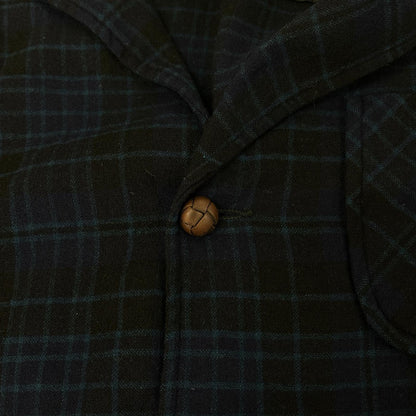 PENDLETON 50s Check Wool Covered Button Blazer
