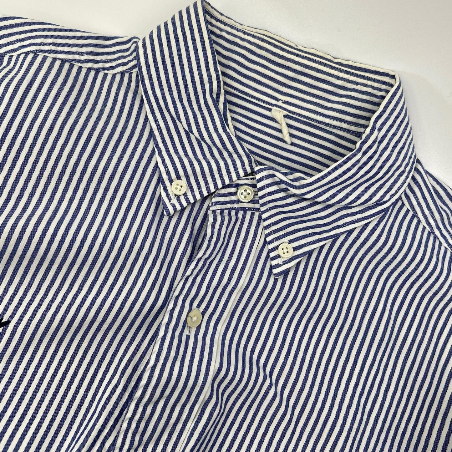 Mountain Research Blue Stripe Embroidery Shirt Size XL