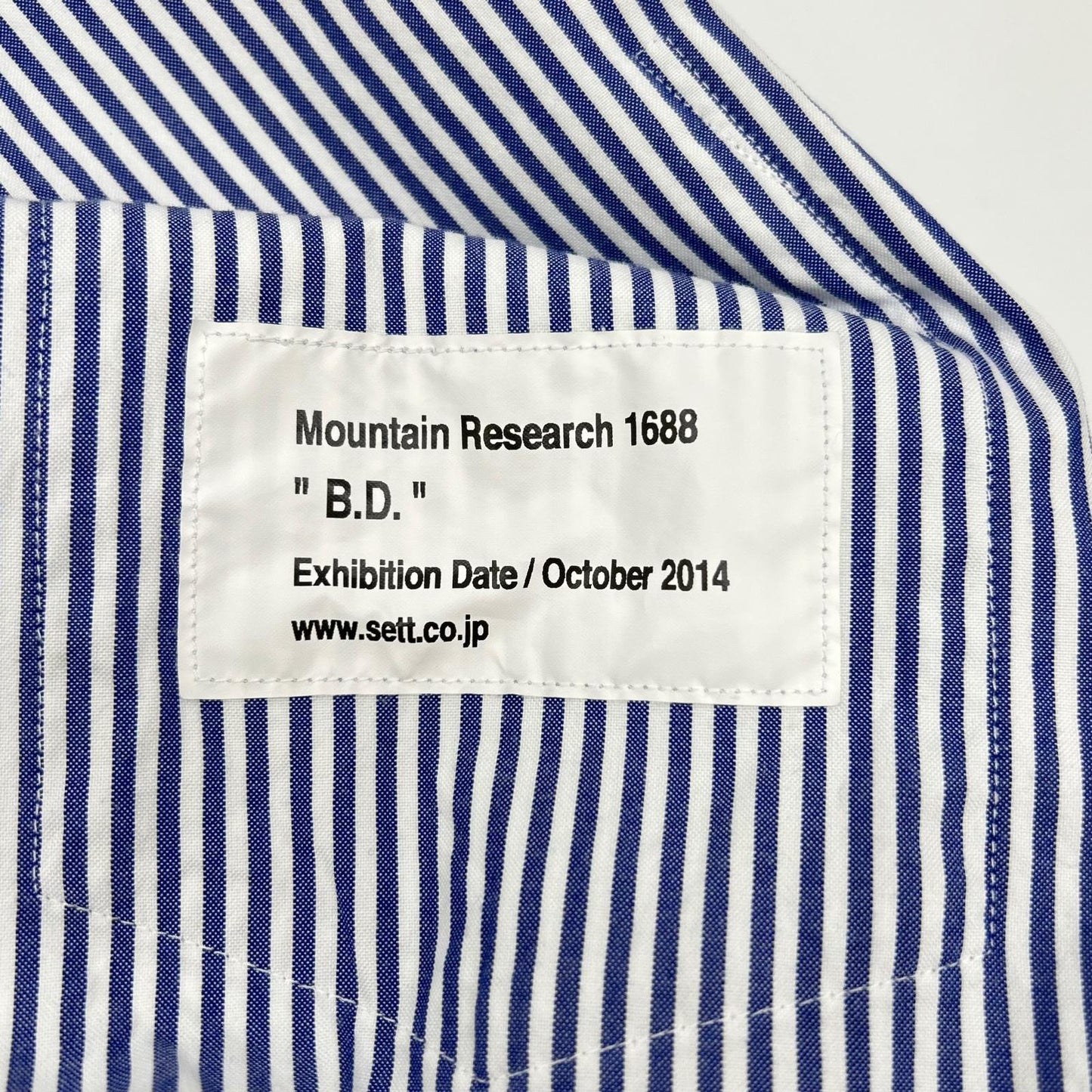 Mountain Research Blue Stripe Embroidery Shirt Size XL
