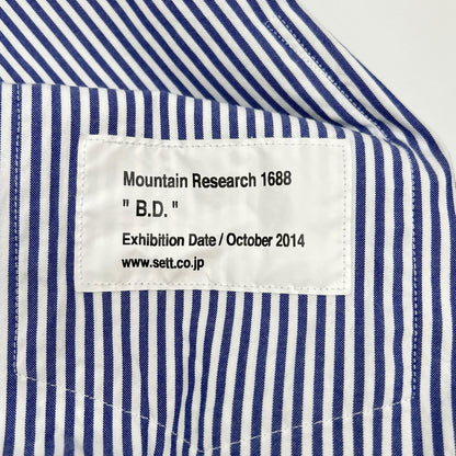 Mountain Research Blue Stripe Embroidery Shirt Size XL