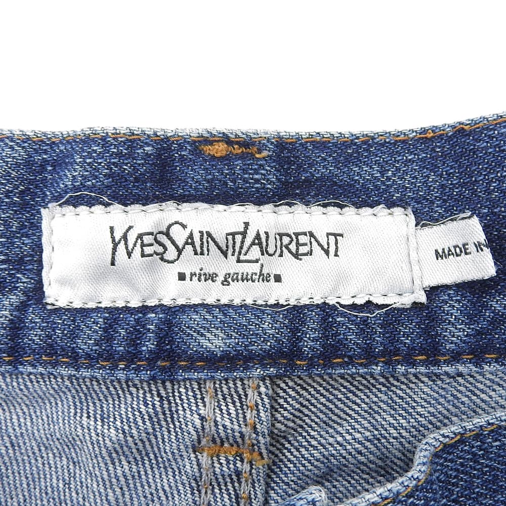 YvesSaintLaurent Cotton Bootcut Denim Jeans Blue Size 52