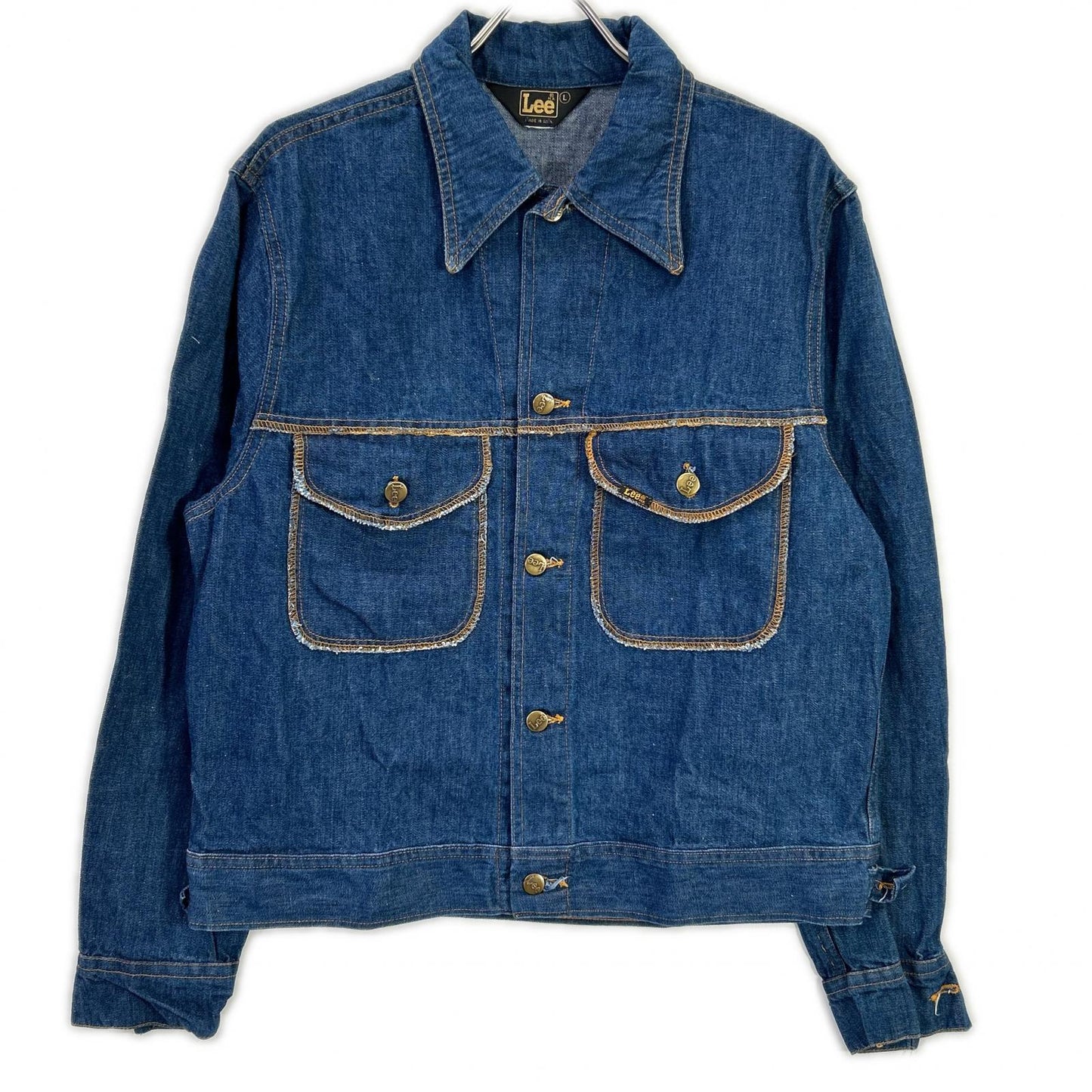 Lee 70s USA Made Indigo Denim Trucker Jacket Size L