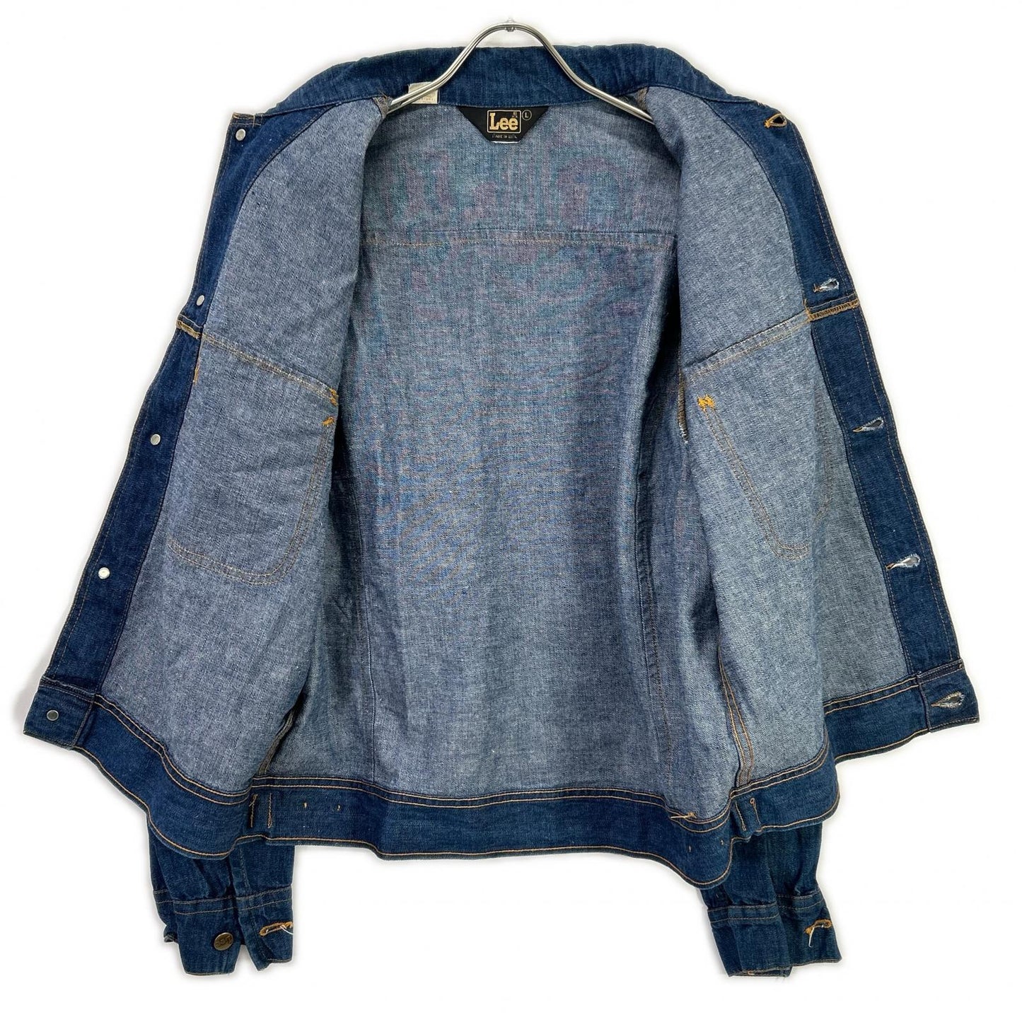 Lee 70s USA Made Indigo Denim Trucker Jacket Size L