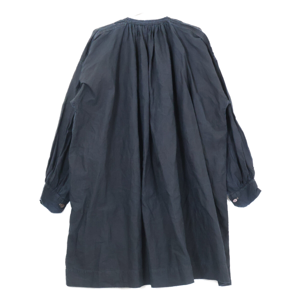 VINTAGE Antique French Indigo Linen Work Shirt