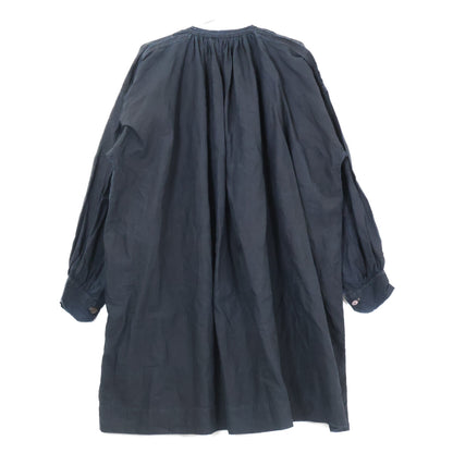 VINTAGE Antique French Indigo Linen Work Shirt