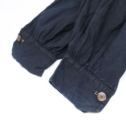 VINTAGE Antique French Indigo Linen Work Shirt