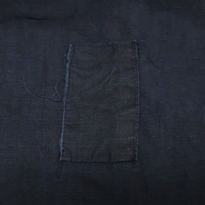 VINTAGE Antique French Indigo Linen Work Shirt
