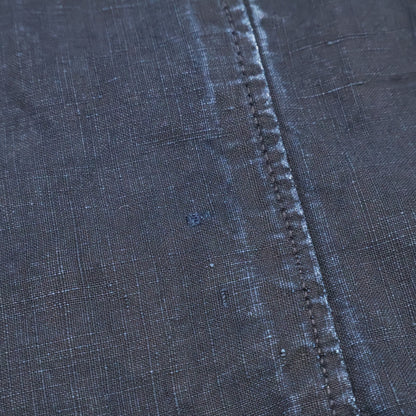 VINTAGE Antique French Indigo Linen Work Shirt