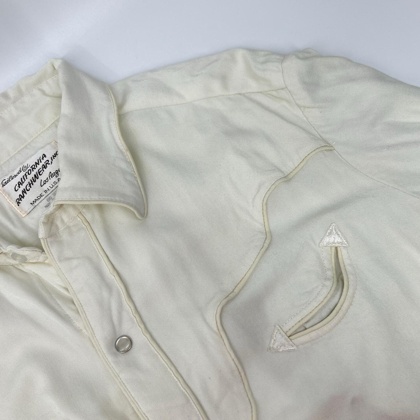 CALIFORNIA RANCH HOUSE Vintage White Western Shirt