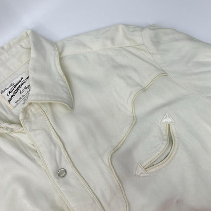 CALIFORNIA RANCH HOUSE Vintage White Western Shirt