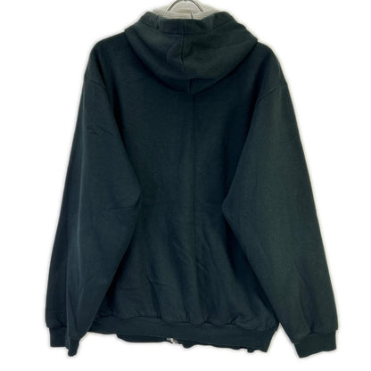 MULESKINS Black 80s Vintage Thermal Full Zip Hoodie Sandals