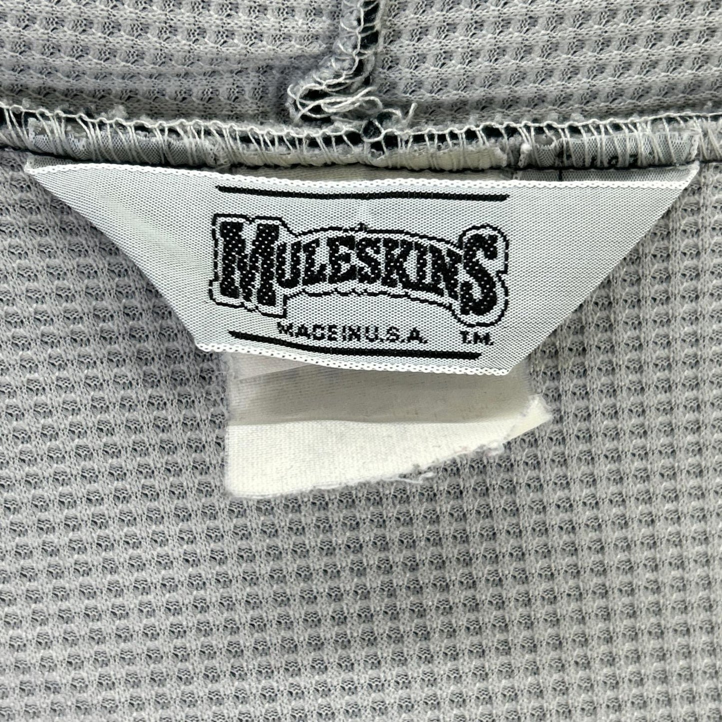 MULESKINS Black 80s Vintage Thermal Full Zip Hoodie Sandals