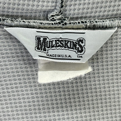 MULESKINS Black 80s Vintage Thermal Full Zip Hoodie Sandals