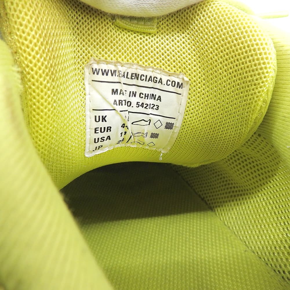 BALENCIAGA TRACK Neon Yellow Mesh Sneakers Size 44(EU)