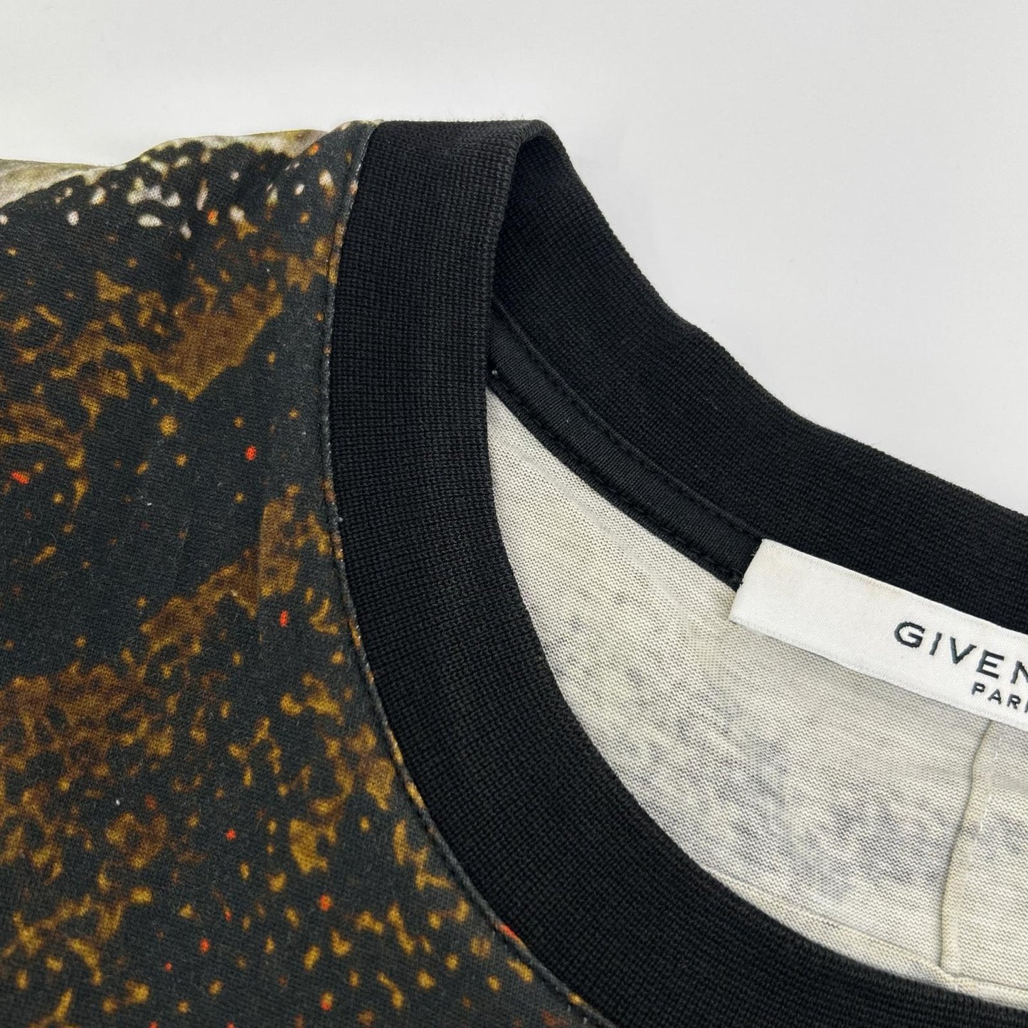 GIVENCHY Graphic Print Black/White Cotton T-Shirt Size XS