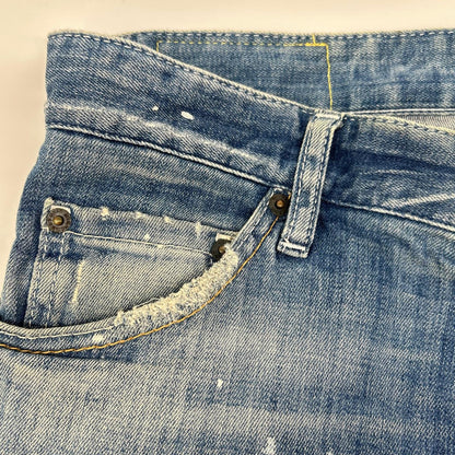 DSQUARED2 S71LB0108 Indigo Distressed Denim Size 46