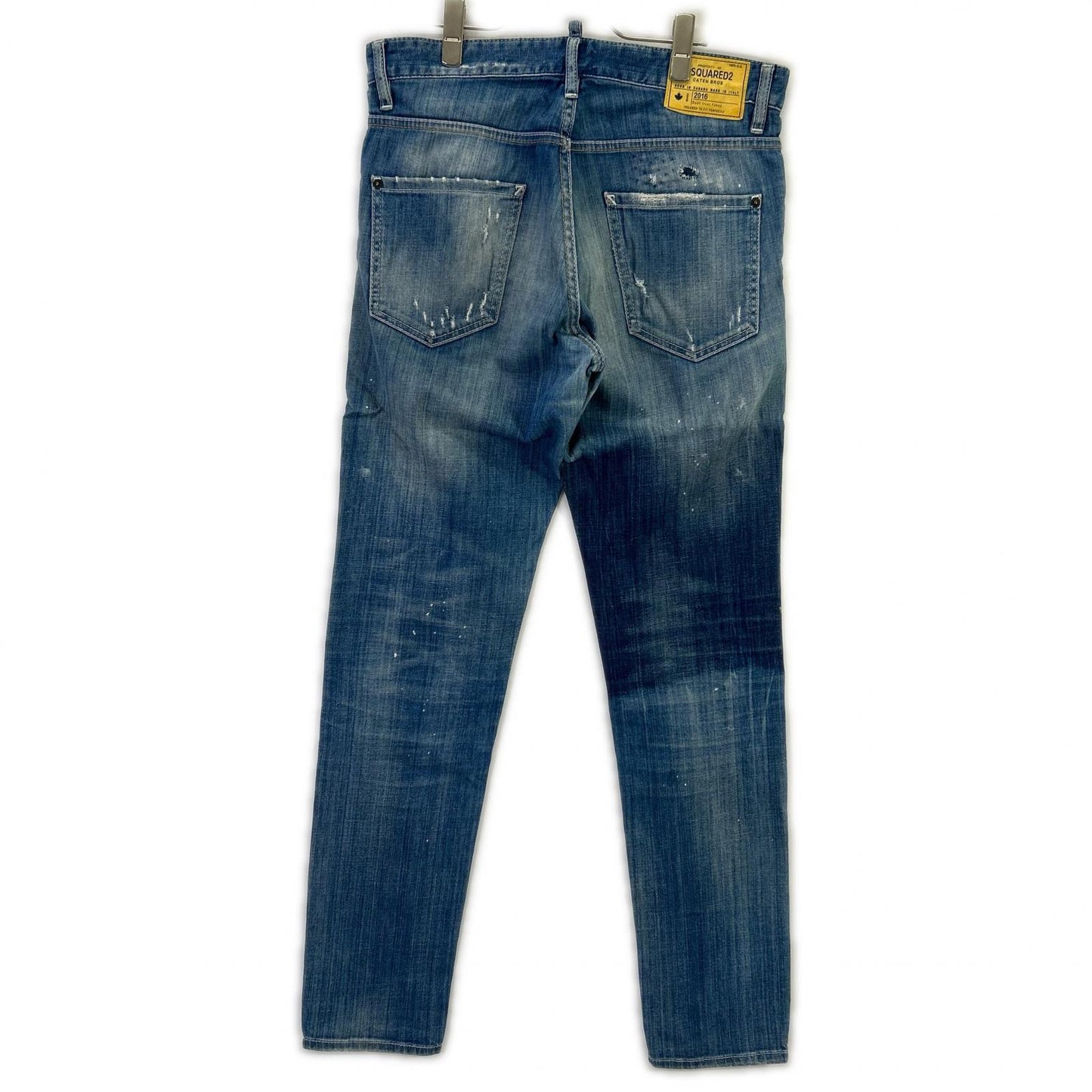 DSQUARED2 S71LB0108 Indigo Distressed Denim Size 46