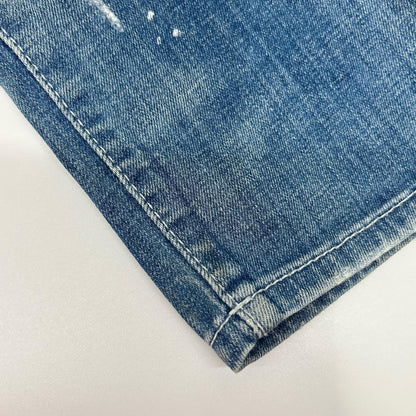 DSQUARED2 S71LB0108 Indigo Distressed Denim Size 46